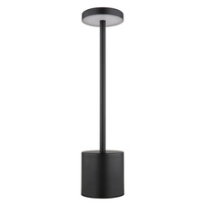 Nabíjecí stolní lampa, kov černý matný, plast bílý, dotykové zapnutí/vypnutí, plynulé dotykové stmívání, aku CR18650 1200mAh 3,7V, doba nabíjení cca 4 hod., doba svícení cca 6 hod., ø:80mm, V:340mm, LED 1,2W 230V 138lm 2000/7000/3500K