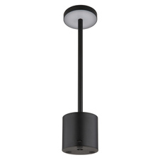 Nabíjecí stolní lampa, kov černý matný, plast bílý, dotykové zapnutí/vypnutí, plynulé dotykové stmívání, aku CR18650 1200mAh 3,7V, doba nabíjení cca 4 hod., doba svícení cca 6 hod., ø:80mm, V:340mm, LED 1,2W 230V 138lm 2000/7000/3500K
