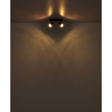 Nástěnné svítidlo, kov bílý, hliník nikl matný, hliník bílý, plast transparentní, DxŠxV:260x60x120mm, bez žárovek 2xGU10, max. 25W 230V