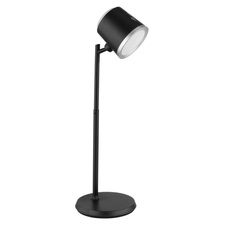Nabíjecí stolní lampa, hliník/plast černý, satin., stříbrný, dotykové zapnutí/vypnutí/plynulé stmívání, paměť, aku CR18650 1500mAh 3,7V, doba nabíjení cca 2,5hod, doba svícení cca 5hod, DxŠxV:157x138x446mm, LED 6W 230V 12-230lm 3000/4000/6500K