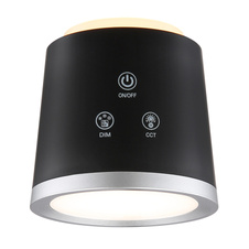 Nabíjecí stolní lampa, hliník/plast černý, satin., stříbrný, dotykové zapnutí/vypnutí/plynulé stmívání, paměť, aku CR18650 1500mAh 3,7V, doba nabíjení cca 2,5hod, doba svícení cca 5hod, DxŠxV:157x138x446mm, LED 6W 230V 12-230lm 3000/4000/6500K