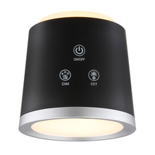 Nabíjecí stolní lampa, hliník/plast černý, satin., stříbrný, dotykové zapnutí/vypnutí/plynulé stmívání, paměť, aku CR18650 1500mAh 3,7V, doba nabíjení cca 2,5hod, doba svícení cca 5hod, DxŠxV:157x138x446mm, LED 6W 230V 12-230lm 3000/4000/6500K