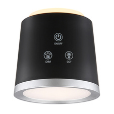 Nabíjecí stolní lampa, hliník/plast černý, satin., stříbrný, dotykové zapnutí/vypnutí/plynulé stmívání, paměť, aku CR18650 1500mAh 3,7V, doba nabíjení cca 2,5hod, doba svícení cca 5hod, DxŠxV:157x138x446mm, LED 6W 230V 12-230lm 3000/4000/6500K
