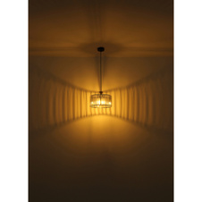 Závěsné svítidlo, kov černý, akrylové křišťály čiré, kabel PVC černý, ø:310mm, V:1200mm, bez žárovky 1xE27,max. 60W 230V