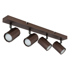 Stropní svítidlo, kov bronzový matný, hliník bronzový matný, DxŠxV:530x60x145mm, bez žárovek 4xGU10, max. 25W 230V