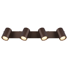 Stropní svítidlo, kov bronzový matný, hliník bronzový matný, DxŠxV:530x60x145mm, bez žárovek 4xGU10, max. 25W 230V