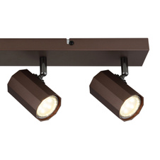 Stropní svítidlo, kov bronzový matný, hliník bronzový matný, DxŠxV:530x60x145mm, bez žárovek 4xGU10, max. 25W 230V