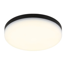 Stropní svítidlo, plast černý, plast bílý, ø:220mm, V:50mm, včetně LED 12W 230V, zdroj 1430lm, výstup 800lm, 4000K.