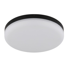 Stropní svítidlo, plast černý, plast bílý, ø:220mm, V:50mm, včetně LED 12W 230V, zdroj 1430lm, výstup 800lm, 4000K.