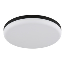 Stropní svítidlo, plast černý, plast bílý, ø:300mm, V:50mm, včetně LED 18W 230V, zdroj 2000lm, výstup 1080lm, 4000K.