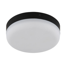 Stropní svítidlo, plast černý, plast bílý, ø:120mm, V:45mm, včetně LED 8W 230V, zdroj 870lm, výstup 570lm, 4000K.