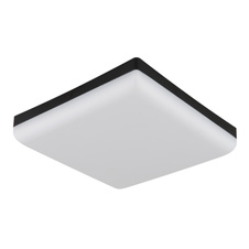 Stropní svítidlo, plast černý, plast bílý, DxŠxV:220x220x50mm, včetně LED 12W 230V, zdroj 1430lm, výstup 760lm, 4000K.