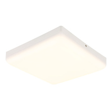 Stropní svítidlo, plast bílý, DxŠxV:220x220x50mm, včetně LED 12W 230V, zdroj 1430lm, výstup 780lm, 4000K.