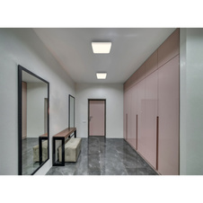 Stropní svítidlo, plast bílý, DxŠxV:220x220x50mm, včetně LED 12W 230V, zdroj 1430lm, výstup 780lm, 4000K.