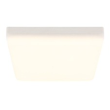Stropní svítidlo, plast bílý, DxŠxV:220x220x50mm, včetně LED 12W 230V, zdroj 1430lm, výstup 780lm, 4000K.