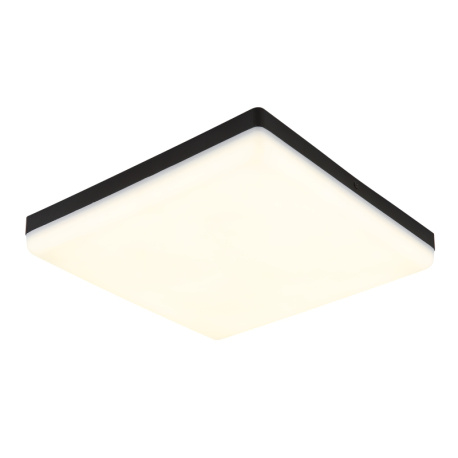 Stropní svítidlo, plast černý, plast bílý, DxŠxV:300x300x50mm, včetně LED 18W 230V, zdroj 2000lm, výstup 1000lm, 4000K.