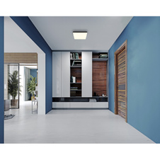 Stropní svítidlo, plast černý, plast bílý, DxŠxV:300x300x50mm, včetně LED 18W 230V, zdroj 2000lm, výstup 1000lm, 4000K.