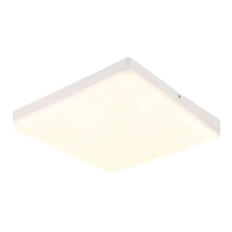 Stropní svítidlo, plast bílý, DxŠxV:300x300x50mm, včetně LED 18W 230V, zdroj 2000lm, výstup 1090lm, 4000K.