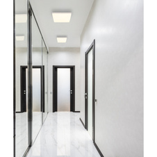 Stropní svítidlo, plast bílý, DxŠxV:300x300x50mm, včetně LED 18W 230V, zdroj 2000lm, výstup 1090lm, 4000K.