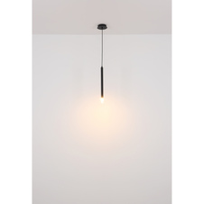 Závěsné svítidlo, kov černý, akryl satinovaný, čirý, kabel PVC černý, DxŠxV:760x80x1200mm, bez žárovek 4xG9 LED, Max. 4W 230V