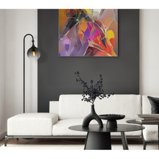 Stojací svítidlo, kov černý matný, skleněná koule kouřové barvy, kabel PVC černý, vypínač na kabelu, DxŠxV:290x250x1520, délka kabelu 1800mm, bez žárovky 1xE27 LED, max. 10W 230V