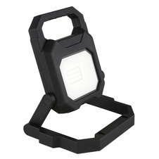 Venkovní svítidlo, plast černý/bílý, sklo průhledné, USB výstup, aku CR18650 2200mAh 5V, IP54, 3 úrovně jasu (100% - 50% - 25%) a SOS signál, doba nabíjení cca 4,5 hodiny, doba svícení cca 3 hodiny, DxŠxV:183x182x30mm, LED 6W 5V 800lm 4000K