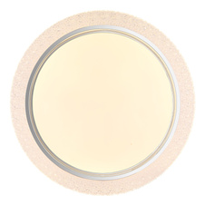 Stropní svítidlo, bílý kov, plast bílý, chromový kroužek, čiré plastové křišťály, ø:400mm, V:80mm, včetně LED 24W 230V, zdroj 2500lm, výstup 1400lm, 3000K