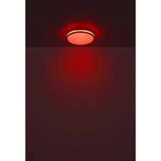 Stropní svítidlo, kov bílý, plast v barvě kávy, plast bílý, stmívatelné, fixace barev, změna a fixace RGB barev, paměťová funkce, noční světlo, dál. ovládání, ø:340mm, V:70 mm, LED 18W 230V, 50-950lm, 2700-6000K, RGB LED 5W 230V