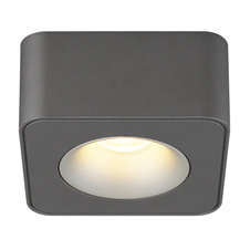 LED reflektor, hliník šedý tmavý, plast šedý, plast čirý, DxŠxV:117x117x55mm, včetně LED 6,5W 230V, zdroj 730lm, výstup 360lm, 3000K.
