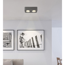 LED reflektor, hliník šedý tmavý, plast šedý, plast čirý, DxŠxV:224x117x55mm, včetně LED 11W 230V, zdroj 1240lm, výstup 600lm, 3000K.