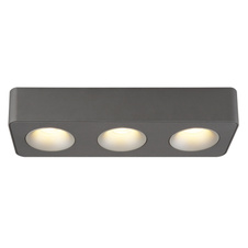 LED reflektor, hliník šedý tmavý, plast šedý, plast čirý, DxŠxV:332x117x55mm, včetně LED 14W 230V, zdroj 1600lm, výstup 780lm, 3000K.