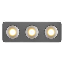 LED reflektor, hliník šedý tmavý, plast šedý, plast čirý, DxŠxV:332x117x55mm, včetně LED 14W 230V, zdroj 1600lm, výstup 780lm, 3000K.