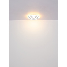 Stropní svítidlo, kov bílý, akryl bílý, 2 kroužky 2700K a 2 kroužky 6500K (nelze přepínat), ø:400mm, V:50mm, včetně LED 20W 230V, zdroj 2400lm, výstup 1800lm