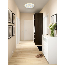 Stropní svítidlo, kov bílý, akryl bílý, 2 kroužky 2700K a 2 kroužky 6500K (nelze přepínat), ø:400mm, V:50mm, včetně LED 20W 230V, zdroj 2400lm, výstup 1800lm