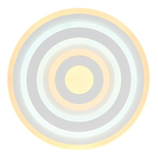 Stropní svítidlo, kov bílý, akryl bílý, 2 kroužky 2700K a 2 kroužky 6500K (nelze přepínat), ø:400mm, V:50mm, včetně LED 20W 230V, zdroj 2400lm, výstup 1800lm