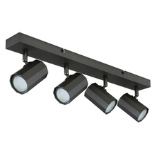 Stropní svítidlo, kov šedý matný, hliník šedý matný, DxŠxV:530x60x145mm, bez žárovek 4xGU10, max. 25W 230V