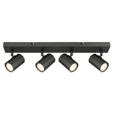 Stropní svítidlo, kov šedý matný, hliník šedý matný, DxŠxV:530x60x145mm, bez žárovek 4xGU10, max. 25W 230V