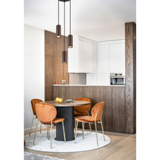 Závěsné svítidlo, kov bronz matný, hliník bronz matný, kabel PVC černý, výškově nastavitelné, ø:210mm, V:1200mm, bez žárovek 3xGU10, max. 25W 230V