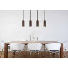 Závěsné svítidlo, kov bronz matný, hliník bronz matný, kabel PVC černý, výškově nastavitelné, DxŠxV:610x60x1200mm, bez žárovek 4xGU10, max. 25W 230V