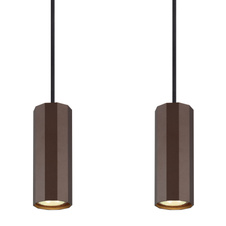 Závěsné svítidlo, kov bronz matný, hliník bronz matný, kabel PVC černý, výškově nastavitelné, DxŠxV:610x60x1200mm, bez žárovek 4xGU10, max. 25W 230V