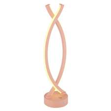 Nabíjecí stolní lampa, plast barva bílá a broskvová, dotykové zapnutí/vypnutí, plynulý dotykový stmívač, USB-A 2.0 - USB-C, součástí balení baterie CR18650 1800mAh, DxŠxV:125x100x410mm, délka kabelu 1000mm, LED 1W 230V, 25lm výstup, 3000K