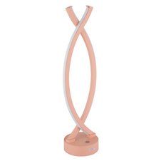 Nabíjecí stolní lampa, plast barva bílá a broskvová, dotykové zapnutí/vypnutí, plynulý dotykový stmívač, USB-A 2.0 - USB-C, součástí balení baterie CR18650 1800mAh, DxŠxV:125x100x410mm, délka kabelu 1000mm, LED 1W 230V, 25lm výstup, 3000K