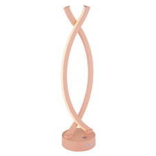 Nabíjecí stolní lampa, plast barva bílá a broskvová, dotykové zapnutí/vypnutí, plynulý dotykový stmívač, USB-A 2.0 - USB-C, součástí balení baterie CR18650 1800mAh, DxŠxV:125x100x410mm, délka kabelu 1000mm, LED 1W 230V, 25lm výstup, 3000K