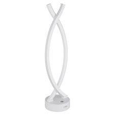 Nabíjecí stolní lampa, plast bílý, kabel PVC bílý, dotykové zapnutí/vypnutí, plynulý dotykový stmívač, USB-A 2.0 - USB-C, součástí balení baterie CR18650 1800mAh, DxŠxV:125x100x410mm, délka kabelu1000mm, LED 1W 230V, 25lm výstup, 3000K