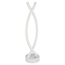 Nabíjecí stolní lampa, plast bílý, kabel PVC bílý, dotykové zapnutí/vypnutí, plynulý dotykový stmívač, USB-A 2.0 - USB-C, součástí balení baterie CR18650 1800mAh, DxŠxV:125x100x410mm, délka kabelu1000mm, LED 1W 230V, 25lm výstup, 3000K