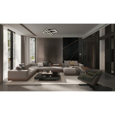 Stropní svítidlo, plast černý matný, plast černý matný, plast křišťálu čirý, plast bílý, nastavitelná ramena, DxŠxV: 400x375x66mm, rozměry obdélníku: 40x12cm, rozměry ramene: 34x2cm, včetně LED 24W230V, 2400lm Zdroj, výstup 1420lm, 4000K