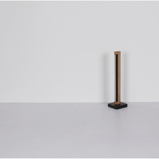 Stropní svítidlo, kov černý, dřevo tmavě hnědé, hliník černý, plast bílý, hliníkové stínítko s dekorativním děrováním, DxŠxV:700x130x80mm, včetně LED 12W 230V, 1400lm zdroj, 300lm výstup, 3000K