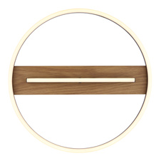 Stropní svítidlo, kov vzhled dřeva, hliník černý matný, silikon bílý, výkyvné rameno, ø:405mm, V:55mm, včetně LED 24W 230V, zdroj 2900lm, výstup 530lm, 3000K