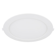 Podhledové svítidlo, bílý plast, bílý PVC kabel, externí ovladač v balení, ø:224mm, V:25mm, výřez ø:210mm, délka přívodního kabelu 200mm, včetně LED 18W 230V, zdroj 1800lm, výstup 1500lm, 4000K