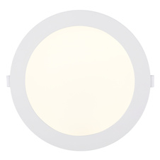 Podhledové svítidlo, bílý plast, bílý PVC kabel, externí ovladač v balení, ø:224mm, V:25mm, výřez ø:210mm, délka přívodního kabelu 200mm, včetně LED 18W 230V, zdroj 1800lm, výstup 1500lm, 4000K